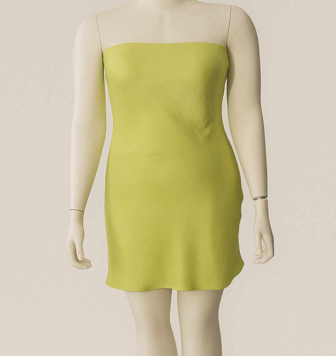 Strapless Bow Back Mini Dress