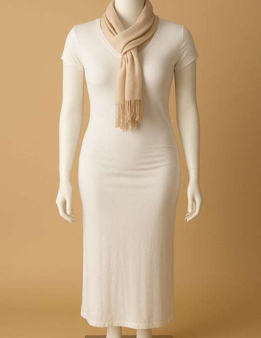 Classic White Short Sleeve Maxi,Dress