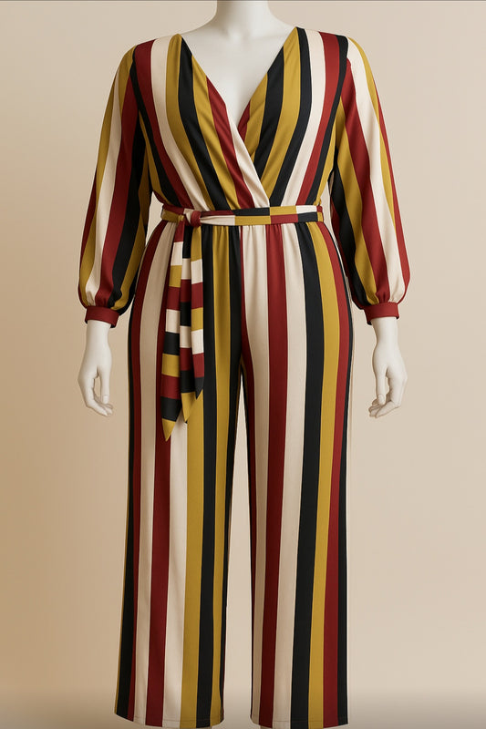 Bold Stripes Wide-Leg Jumpsuit