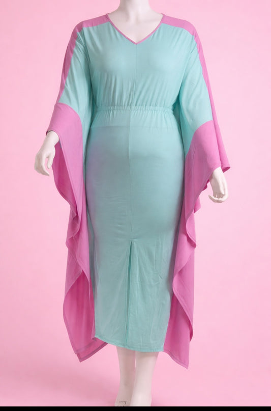 Aqua & Rose Chiffon Cape Maxi Drezs