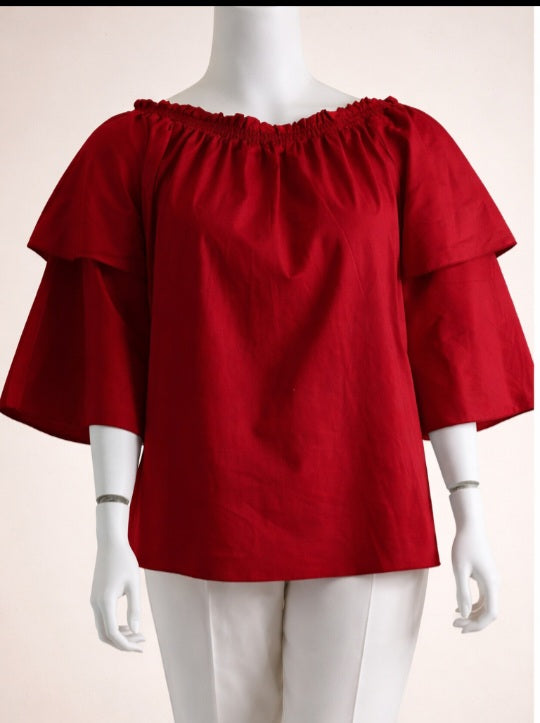 Ruby Off Shoulder Ruffle Blouse