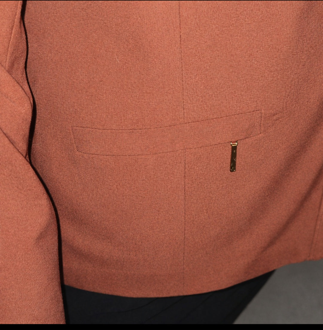 Rust Zip Pocket Tailored Jacket