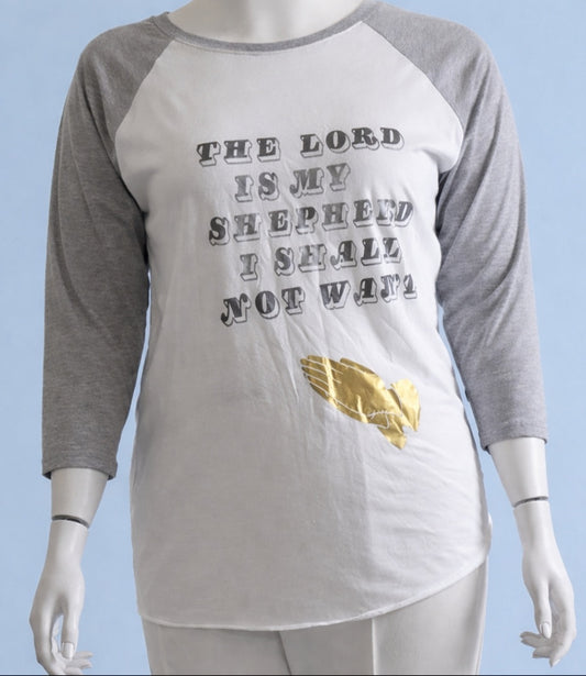 The Lord Is My Shepherd Raglan Faith Tee