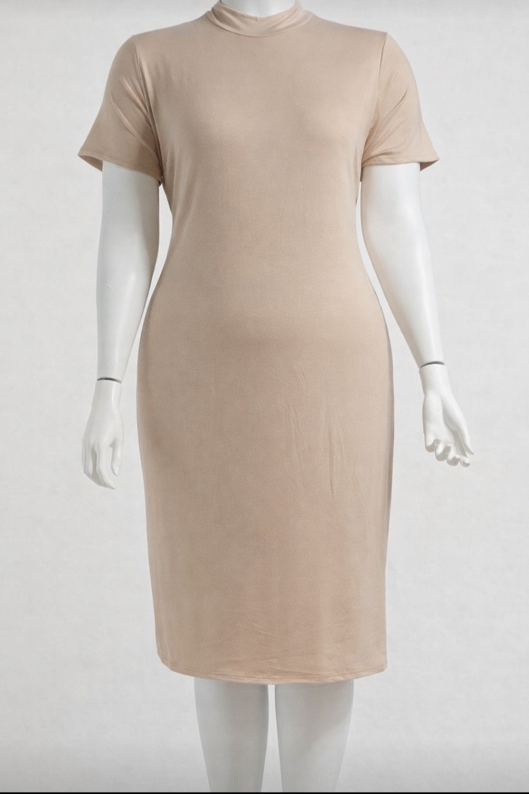 Essential Chic Mock Neck Midi Dress