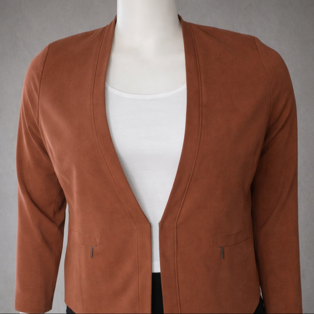 Rust Zip Pocket Tailored Jacket