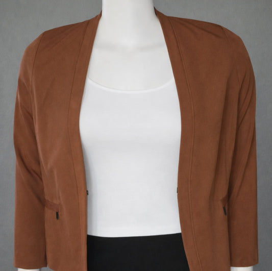 Rust Zip Pocket Tailored Jacket